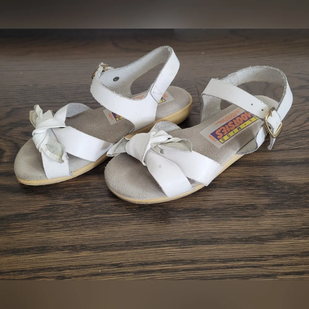 4 Pairs Girl's Shoes Sizes 8,10,11,12 Black Mary Janes, White Sandals, Sneakers
